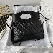 Chanel Vintage Shopping Bag Black 22x23x5.5cm - 2