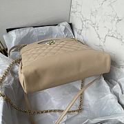 Chanel Vintage Shopping Bag Beige 22x23x5.5cm - 4