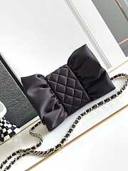 Chanel 23A Clutch Satin Bow Evening Bag Black 20x20x4cm - 3