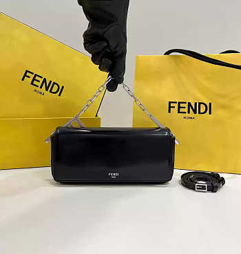 Fendi First Sight Black Leather Mini Bag 23x13x7cm