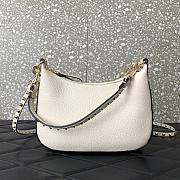 Valentino Small Rockstud Hobo Bag White 25x20x4cm - 1