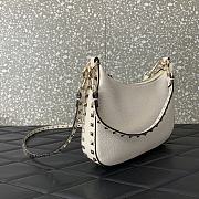 Valentino Small Rockstud Hobo Bag White 25x20x4cm - 5