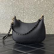 Valentino Small Rockstud Hobo Bag Black 25x20x4cm - 5