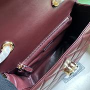 Gucci Deco Small Shoulder Bag Dark Red 25x19.5x8cm - 6