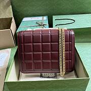 Gucci Deco Small Shoulder Bag Dark Red 25x19.5x8cm - 3