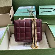 Gucci Deco Mini Shoulder Bag Dark Red 18x14.5x8cm - 2