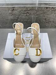 Dior C'est Slingback Pump White Patent Calfskin 8cm - 1
