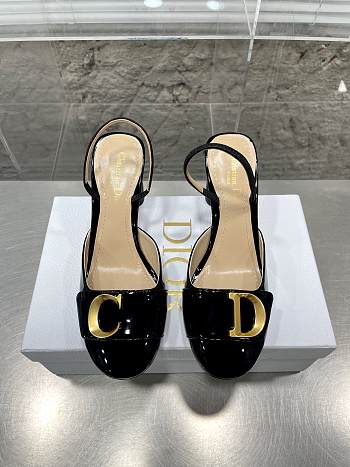 Dior C'est Slingback Pump Black Patent Calfskin 8cm