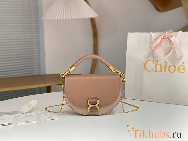 Chloe Marcie Chain Flap Bag Pink 22.5x15.5x7cm - 1