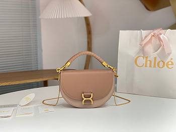 Chloe Marcie Chain Flap Bag Pink 22.5x15.5x7cm
