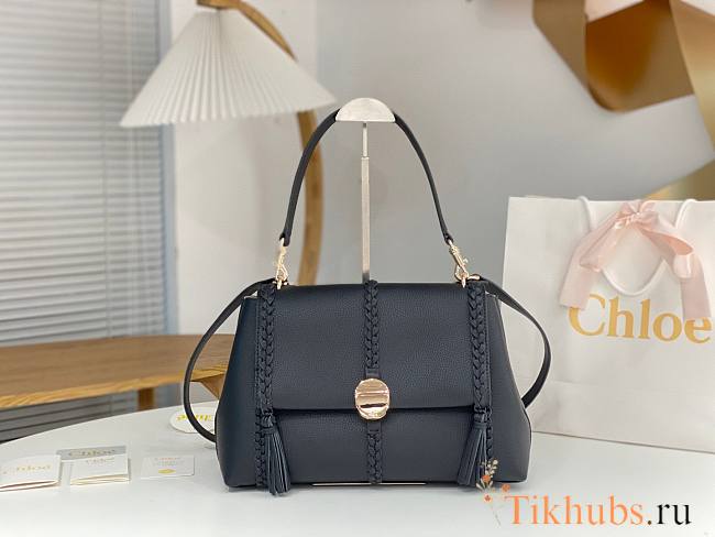 Chloe Penelope Medium Soft Shoulder Bag Black 35x24x13cm - 1