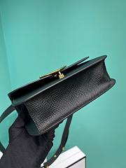 Prada Emblème Saffiano Shoulder Bag Black 22x15x6cm - 6