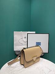 Prada Emblème Saffiano Shoulder Bag Beige 22x15x6cm - 3