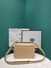 Prada Emblème Saffiano Shoulder Bag Beige 22x15x6cm - 5