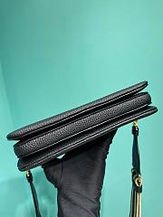 Prada Leather Shoulder Bag Black 23x13.5x5cm - 5