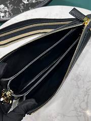 Prada Leather Shoulder Bag Black 23x13.5x5cm - 2