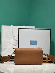 Prada Leather Shoulder Bag Caramel 23x13.5x5cm - 5