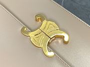 Celine Triomphe Bag In Shiny Calfskin Beige 22x16.5x7cm - 3