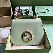 Gucci Blondie Medium Top Handle Bag Green 29x22x7cm - 1