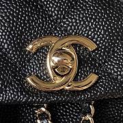 Chanel Backpack Black Caviar Gold 21x20x12cm - 3