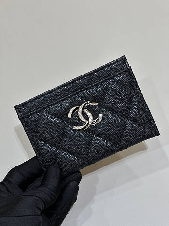 Chanel Wallet Black Caviar 11x7cm