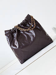 Chanel 22 Handbag Dark Brown 38x42x8cm - 2