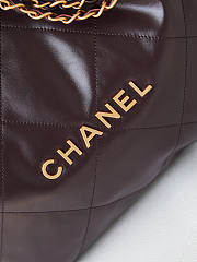 Chanel 22 Handbag Dark Brown 38x42x8cm - 5