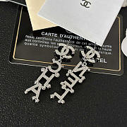 Chanel 23P Stars Logo Pendant Earrings - 3