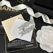 Chanel 23P Stars Logo Pendant Earrings - 2