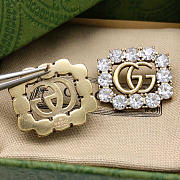 Gucci Crystal Earrings Gold - 2