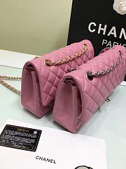 Chanel Medium Flap Bag Lambskin Pink 25cm - 4