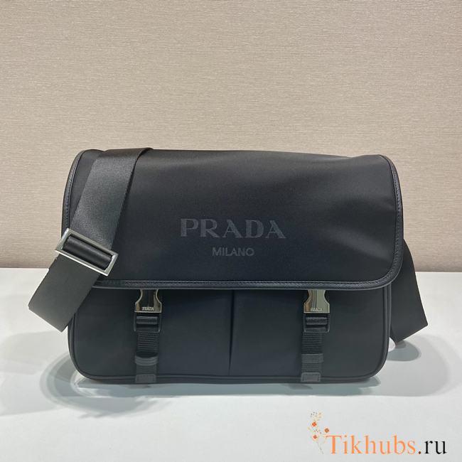 Prada SHW Shoulder Bag Nylon Black 32x24x12cm - 1