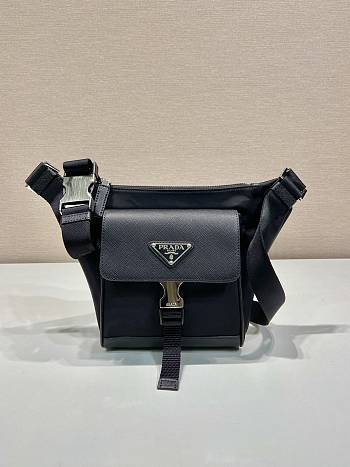 Prada Re-Nylon Saffiano Leather Shoulder Bag 20x16x2.5cm