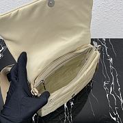 Prada Padded Re-Nylon Shoulder Bag Beige 24x17.5x8.5cm - 5
