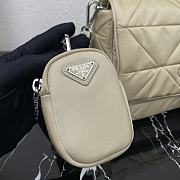 Prada Padded Re-Nylon Shoulder Bag Beige 24x17.5x8.5cm - 4