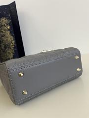 Dior Small Lady Bag Grey 20cm - 6
