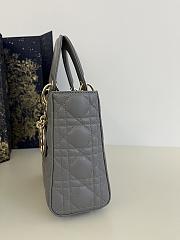 Dior Small Lady Bag Grey 20cm - 5