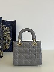 Dior Small Lady Bag Grey 20cm - 2