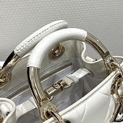 Lady Dior 95.22 Small Bag White 25x10x16cm - 3