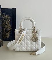 Dior Small Lady My ABC Bag Lambskin White 20cm - 1