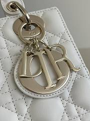 Dior Small Lady My ABC Bag Lambskin White 20cm - 5