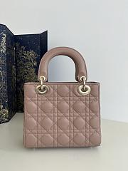 Dior Small Lady Bag Rose 20cm - 3