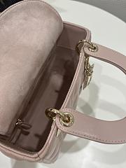 Dior Small Lady Bag Light Pink 20cm - 6