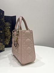 Dior Small Lady Bag Light Pink 20cm - 5