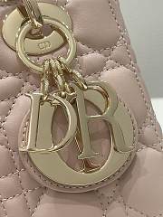 Dior Small Lady Bag Light Pink 20cm - 3