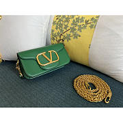 Valentino Loco Small Chain Shoulder Bag Green 20x11x5cm - 6