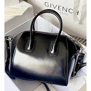 Givenchy Antigona Tote Glazed Mini Silver Metal Black 23x27x13cm - 3