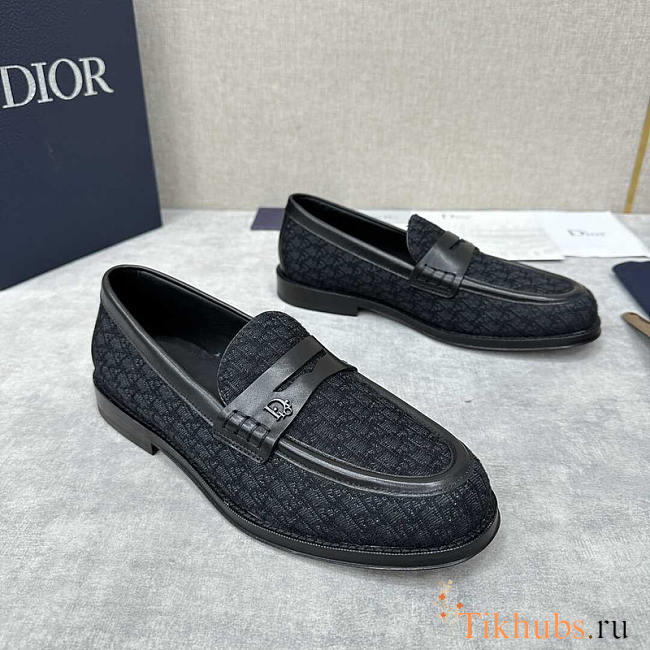 Dior Granville Loafer Black Canvas - 1