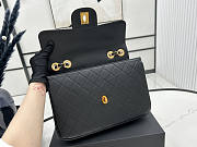 Chanel Flap Bag Black Gold 30x21x8cm - 4