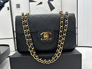 Chanel Flap Bag Black Gold 30x21x8cm - 6